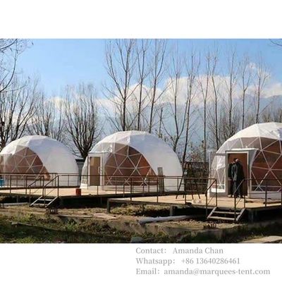 Logo personnalisé en extérieur Tente Glamping Dome Luxe Maison géodésique Tente Dome