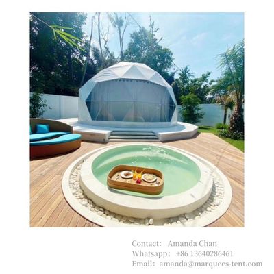 Résistant à l'eau, au feu, aux UV, à l'extérieur Tente Glamping Dome Maison avec salle de bains Pour l'hôtel Resort