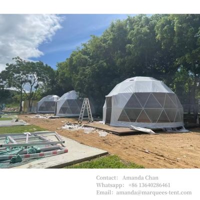 Hôtel en plein air personnalisé économique Luxe Dome House Glamping Round Dome Tente pour le salon