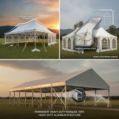 Tentes de soirée de défilé de mode Tentes A-frame ABS résistant à l'eau Panneau mural solide