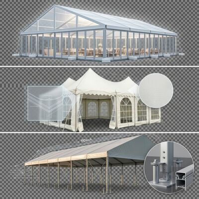 14x20m ABS Solid Wall Série L Clear Span A-Frame Marquee Tente de fête imperméable à l'eau Abs Panneaux muraux durs Salle de concert de musique