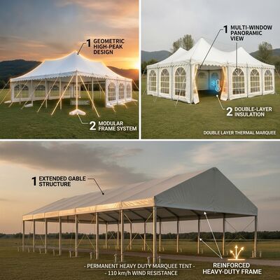 6x12m Grand alliage d'aluminium pressé 6061/T6 système d'ancrage de tente de fête