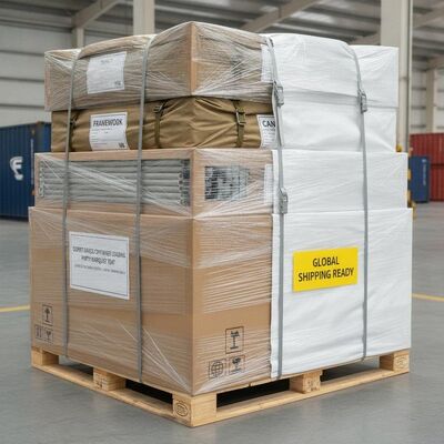Grade d'exportation Container partie de chargement Marquee tente système d'emballage complet palette fumigée expédition mondiale prête