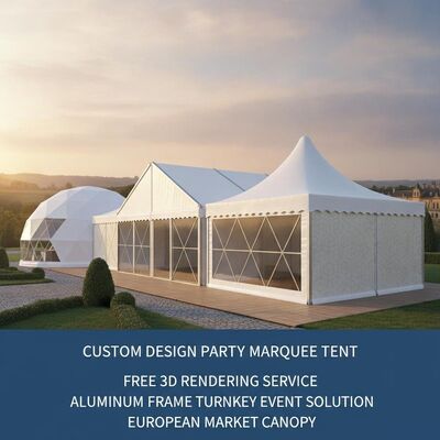 Service de rendu 3D gratuit cadre en aluminium solution clé en main pour événement