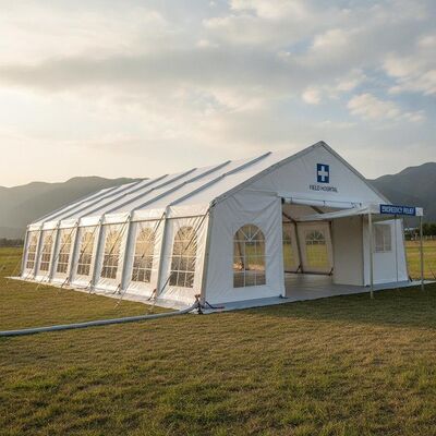 Tente de chapiteau de fête à déploiement rapide, secours d'urgence, abri, réponse en cas de catastrophe, hôpital de terrain, Structure à cadre européen Portable