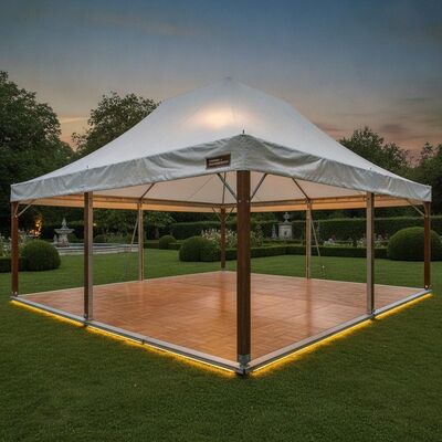 Plancher à cassettes en bois de qualité supérieure, chapiteau de fête, système de tente, plate-forme de niveau, événement européen, structure d'auvent de piste de danse