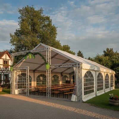 Modulaire CNC de précision de la fête Marquee tente cadre en aluminium B1 incendie allemand Biergarten Événement pavillon Structure