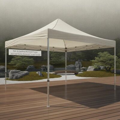 Tente de chapiteau de fête compacte et précise, cadre en aluminium certifié TUV JIS, auvent de terrasse de jardin japonais de Restaurant