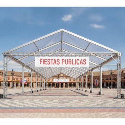 Tente de soirée en aluminium Clearspan Tente double cadre pour les festivals espagnols Fêtes Événements publics