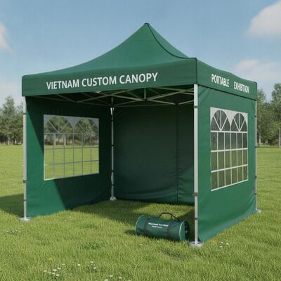 Tente de fête pliante Portable Vietnam, auvent d'exposition imprimé personnalisé 600D Oxford étanche