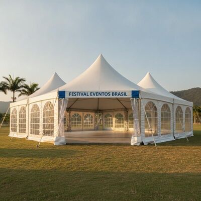 Cadre en aluminium imperméable d'auvent d'événement de tente de chapiteau de partie pour des rassemblements extérieurs de festivals du Brésil