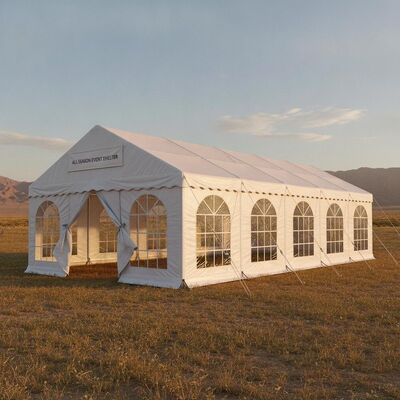 Tente de chapiteau de fête polyvalente toutes saisons, abri étanche en PVC, auvent isolé à paroi latérale pour événement, Ouzbékistan