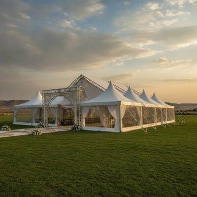 Grande fête de mariage chapiteau tente cadre en aluminium PVC pavillon événementiel célébration Turkménistan