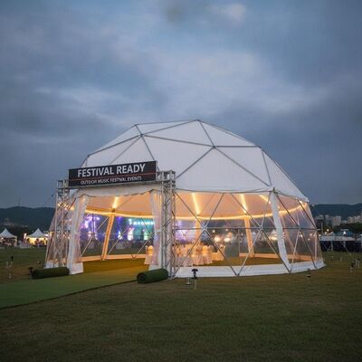 Rame d'aluminium prête pour les festivals Tente de marquage pour les fêtes Installation rapide Durable pour les événements de festivals de musique en plein air