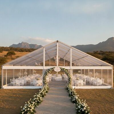 Tente de soirée en alliage d'aluminium Afrique du Sud Lieu d'événement extérieur de mariage